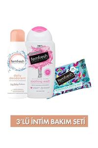 Femfresh Deodorant Rahatlatıcı Yıkama Jeli Ve 10' lu Mendil