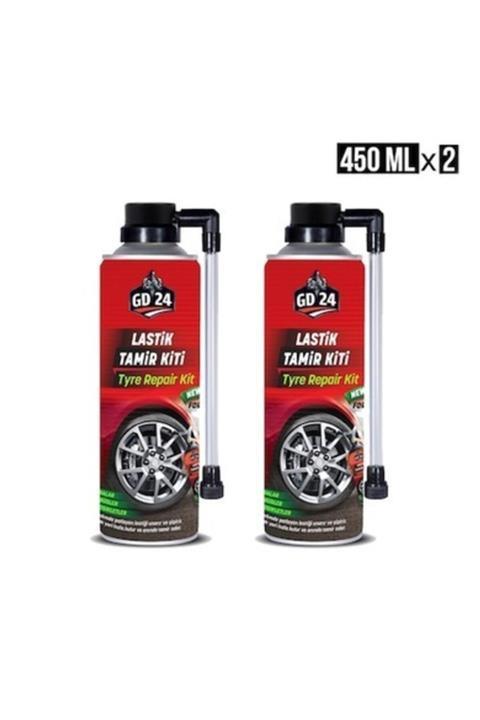 GD 24 Oto Lastik Tamir Spreyi Köpüğü Kiti 2 Adet 450 Ml