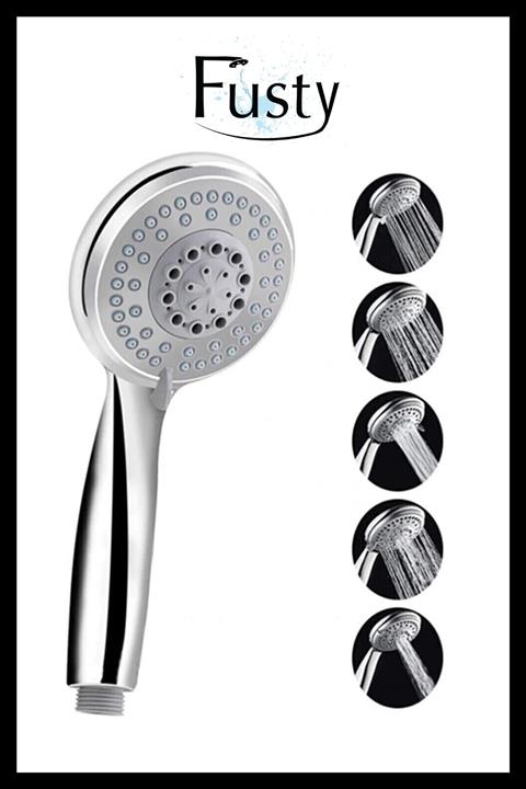 fusty 5 Fonksiyonlu Su Tasarruflu Ergonomik Masaj Etkili Duş Başlığı Krom Banyo El Duşu Lüx Şık Tasarım