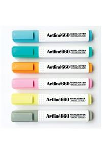 artline Pastel Seri Fosforlu Kalem Seti 6'lı 660