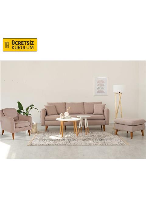Vivense Sofia Koltuk Takımı Taş Rengi