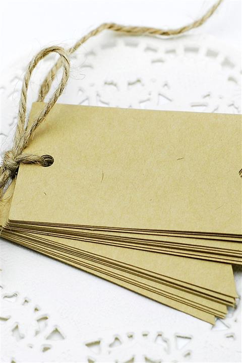 Funbou Kraft etiket, flama / 20 adet