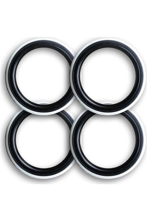 EMN Lüks Siyah Beyaz Lastik Yanağı Yanak 14 Jant 1tk 4 Ad