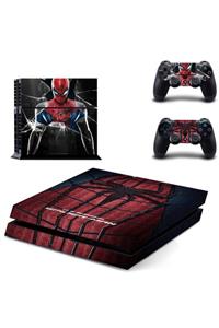 KT Decor Spiderman Logo Playstation 4 Fat Sticker Kaplama Sp-03