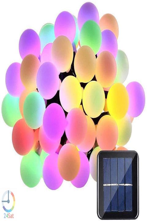 24Sat 50 Led Renkli Solar Güneş Enerjili Bahçe Teras Balkon Ağaç Lambası Aydınlatması 50LEDRGBSOLAR