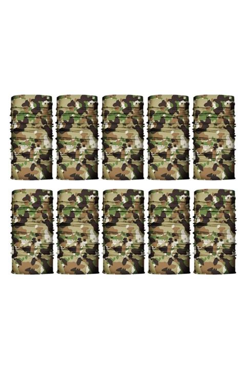 Knmaster Pistol Buff Bandana Boyunluk Maske Saç Bandı 10'lu Paket