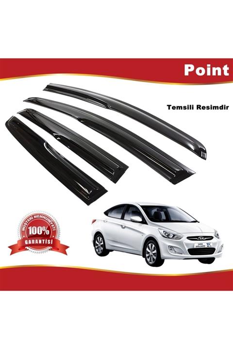 Point Hyundai Accent Blue Mügen Cam Rüzgarlığı 2011-2020 Arası 4 Lü Takım