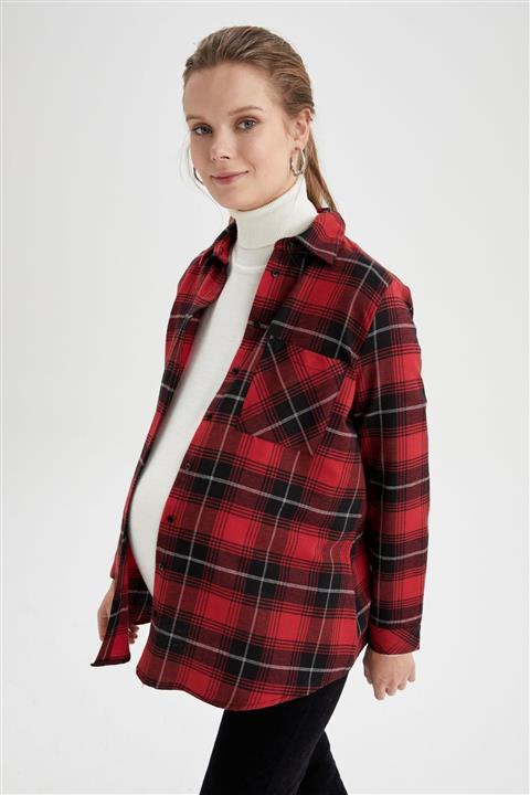 DeFacto Regular Fit Ekose Desenli Hamile Gömlek