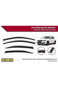 Niken Skoda Octavia 3 Cam Rüzgarlığı Kromlu 2013+