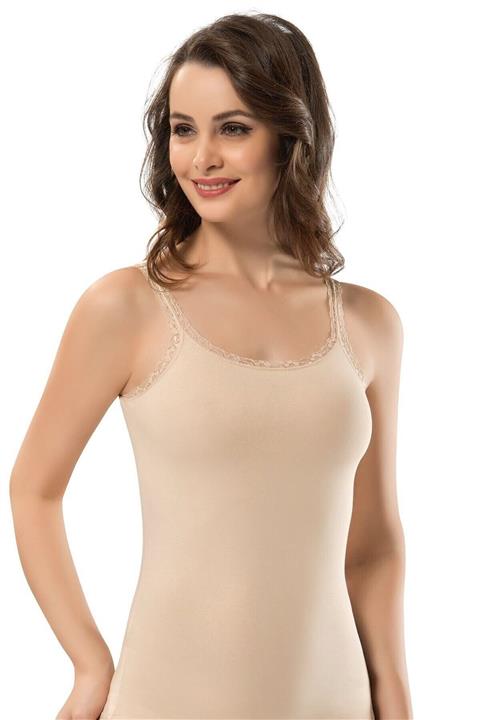 Erdem Kadın Ten 3'lü Paket Likralı Dantel Askılı Atlet 2116