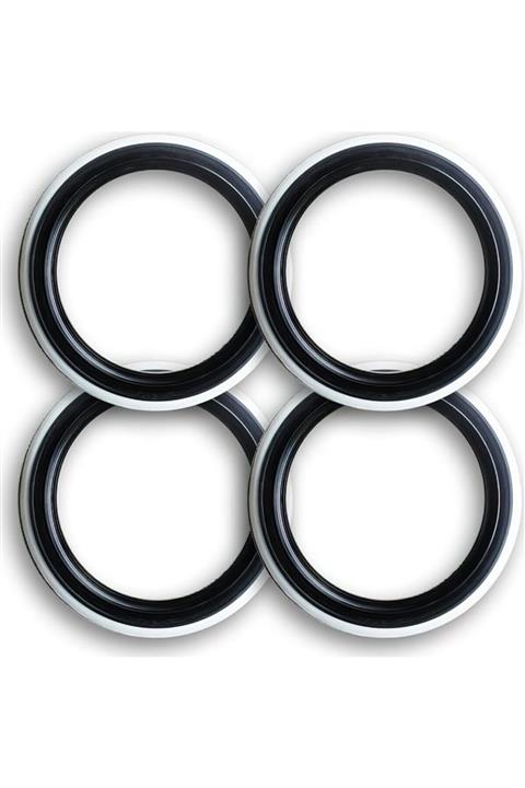 EMN Lüks Siyah Beyaz Lastik Yanağı Yanak 15 Jant 1tk 4 Ad