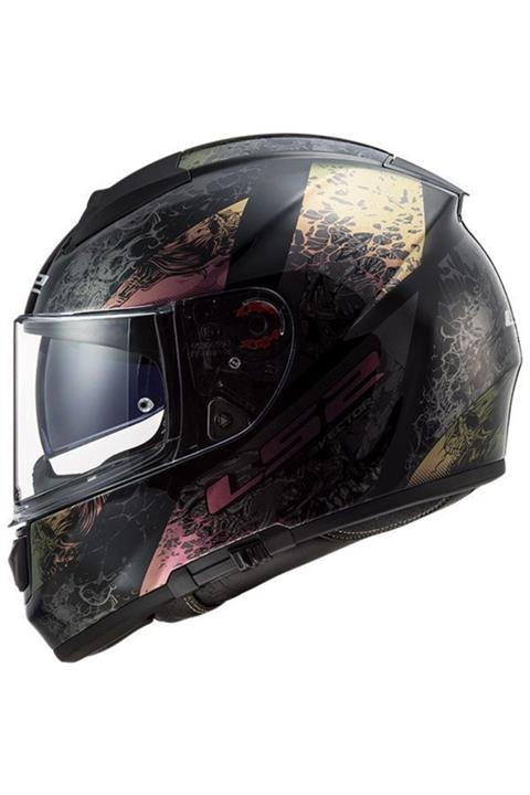 LS2 Vector Swipe Fiberglass Composite Kapalı Kask (rainbow)