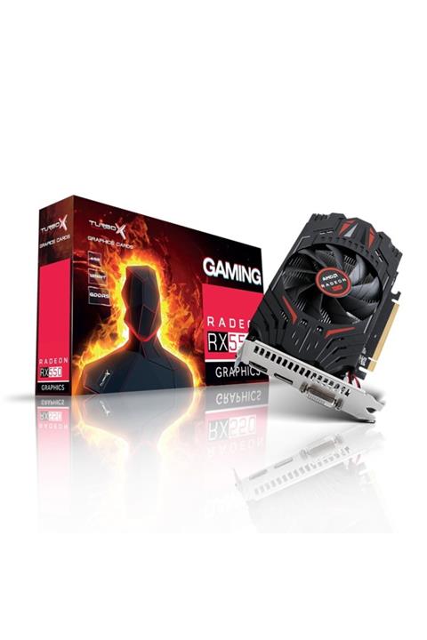 TURBOX Arcade Hero M RX550 Amd GDDR5 128Bit Vga.Dvi.Hdmi Tek Fan 4GB Ekran Kartı