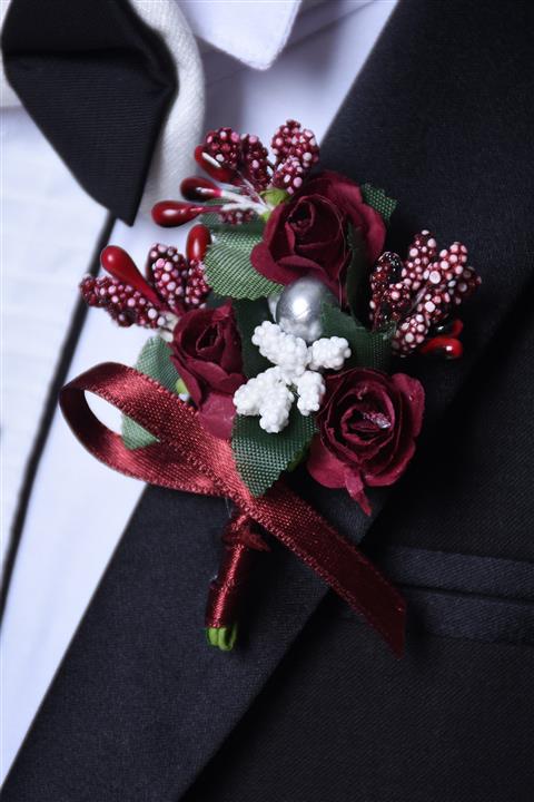 ceocuk Bordo Damatlık Yaka Çiçeği