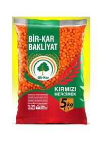 BİRKAR BAKLİYAT Birkar Kırmızı Mercimek 5 Kg (yerli - Yaprak )