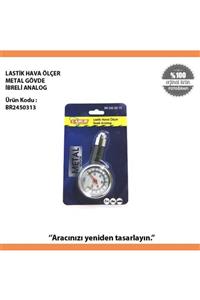 Carub Lastik Hava Ölçer Metal Gövde Ibreli Analog