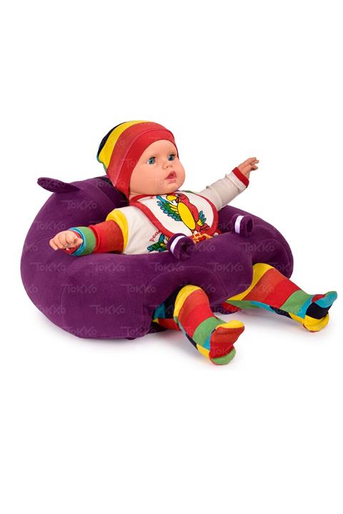 TOKKO Bebek Bebe Yatmaz Oturma Destek Minderi Bebek Koltuğu Büyük Bebek Oturağı Mor