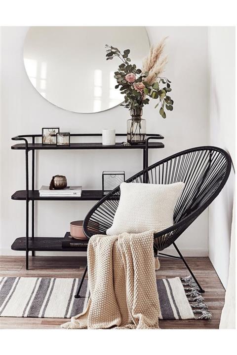 SandalyeSepeti Siyah Pvc Egg Acapulco Sandalye