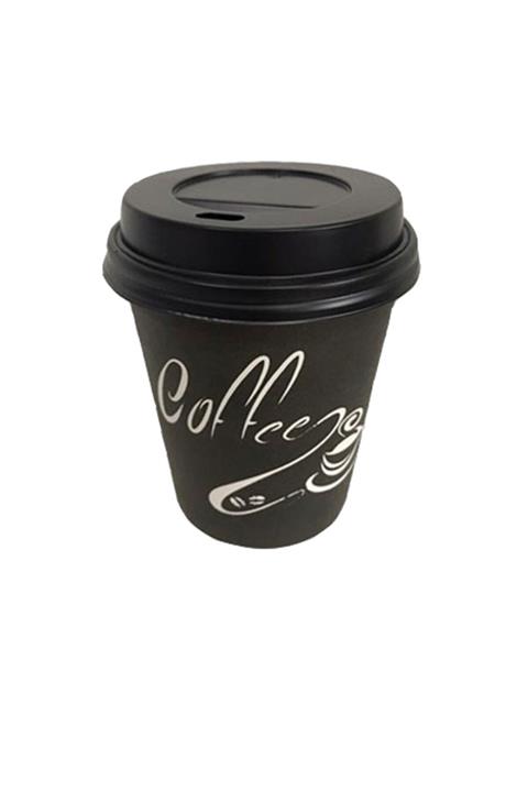 Rhino 8 Oz Delikli Kapaklı Karton Kahve Bardağı 50 Adet