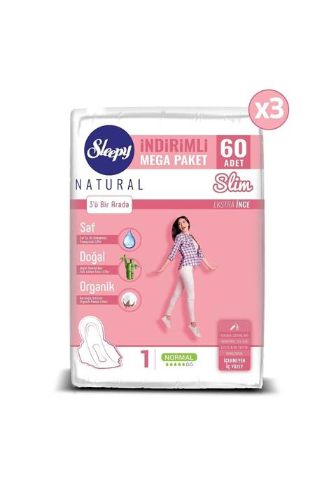 Sleepy Natural Slim Ekstra Ince Normal (180 Ped) 3'lü Mega Paket