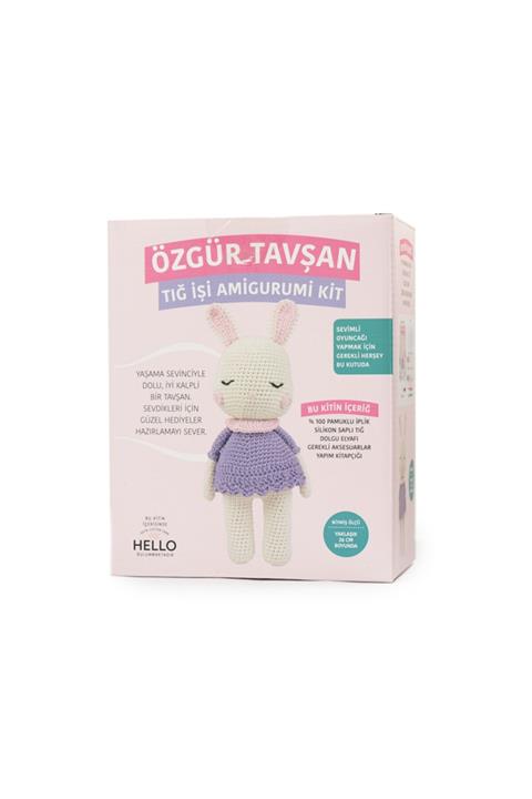 Prestij Boncuk Yeni Başlayanlar Için Hello Özgür Tavşan Tığ Işi Amigurumi Yapım Kiti