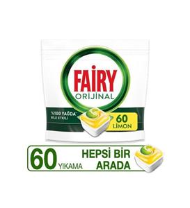 Fairy Hepsi Bir Arada 60 Yıkama Bulaşık Makinesi Deterjanı Tableti / Kapsülü Limon Kokulu