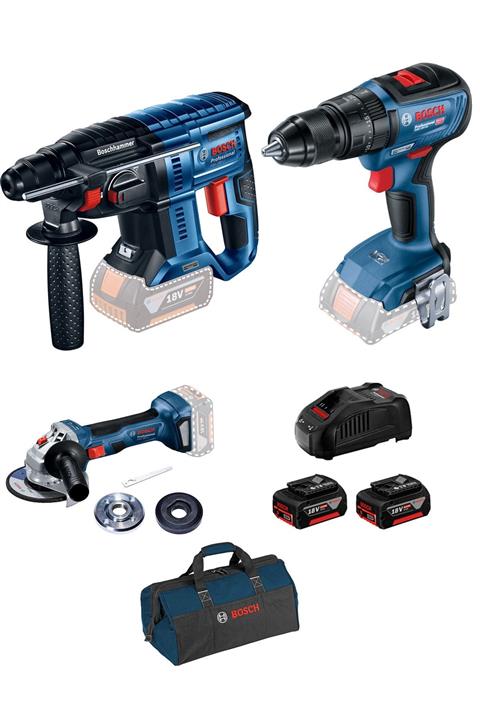 Bosch Promix Gbh 180 Li Solo+gsb 18v-50li Solo+gws 180 Li Solo+ Başlangıç Seti+çanta
