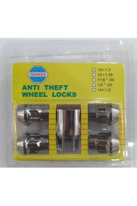Premier Jantlarınıza Kilitli Somun Takımı M12x1.5 Krom Kaplı Boy 32 Mm , 5 Parça