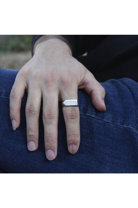 Koof Craft Antik Gümüş Kaplama Geometrik Model Ayarlanabilir Yüzük - 65607