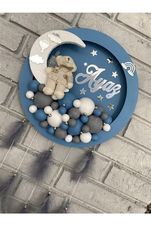 NeşeliAtölyem Led Işıklı Bubble Bebek Kapı Süsü