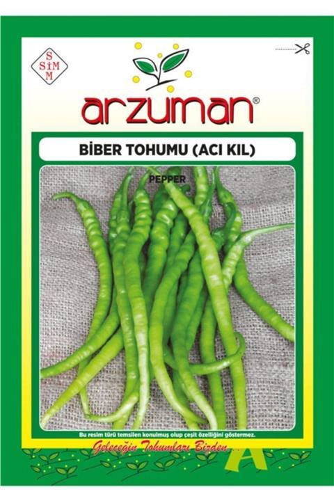 GüçlüTedarik Acı Kıl Biber Tohumu 1500 Adet Tohum 10 Gram