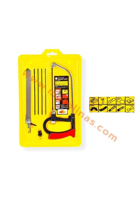 MOTOLİNAS 6 Uçlu Ağaç Saplı Kıl Testere Magic Saw Metal Ahşap Kesme Testere