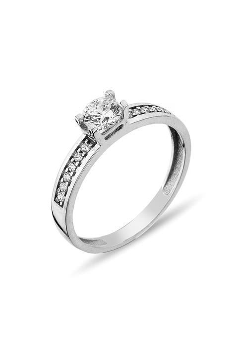Argentum Concept Kadın 0,50 Ct Zirkon Tek Taşlı Gümüş Yüzük A003101