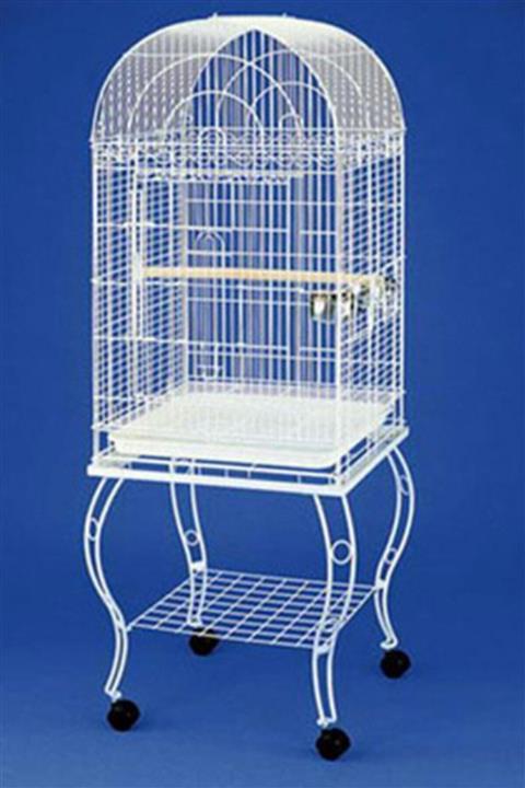 QH. Qh Sehpalı Papağan Kafesi Beyaz 51x51x152 cm 1830001010000
