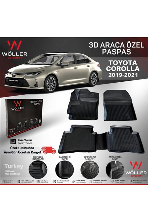 wöller Toyota Corolla Paspas 2019 Sonrası 3d Havuzlu Paspas