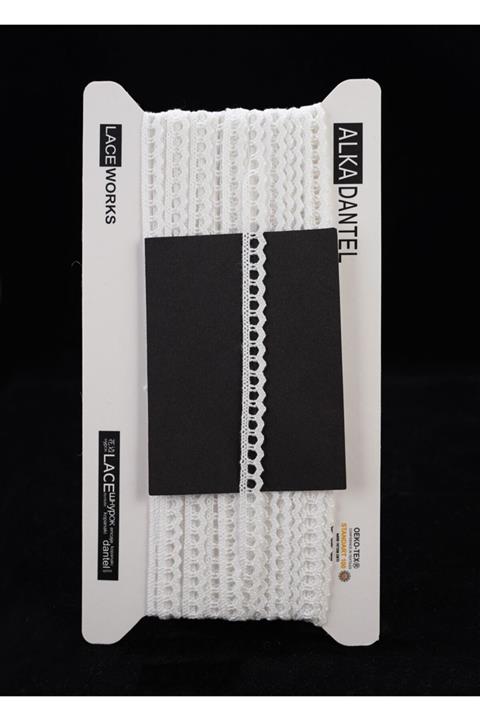 ALKA DANTEL Beyaz Pamuk Kopanaki 10mt