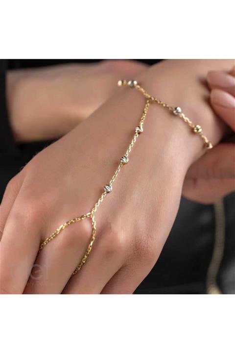 ELEF JEWELLERY Üç Renk Dorika Toplu 14 Ayar Altın Şahmeran