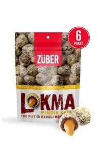 Züber Lokma Fındık Kaplı Fıstık Ezmeli Meyve Topu 96g X 6 Paket