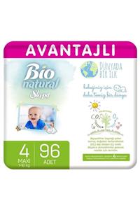 Sleepy Bio Natural Avantajlı Bebek Bezi 4 Numara Maxi 96 Adet