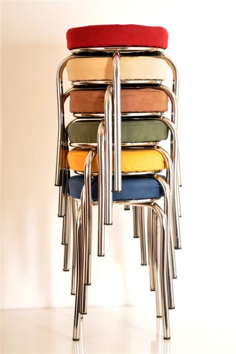 yılmaz masacılık 6 Lı Renkli Tay Tüyü-2 Ahtapot Tabure Mutfak Taburesi Demir Tabure