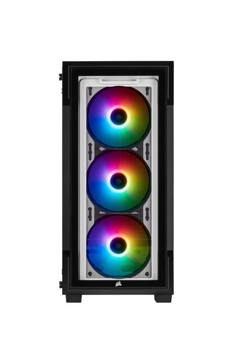 Corsair Corsaır Powersız Icue 220t Cc-9011191-ww 3x Rgb Fanlı Gamıng Mıd Tower Kasa