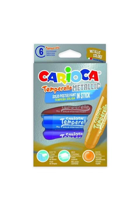 CARIOCA Temperello Stıck Poster Boyama Kalemi Metalik 6'lı 42674