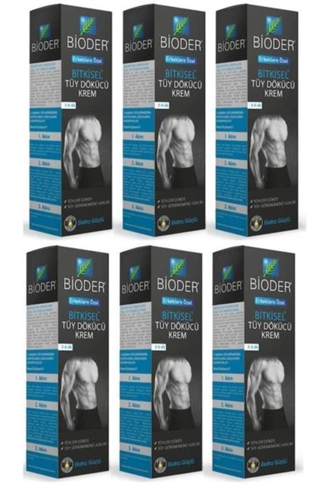 Bioder Bitkisel Tüy Dökücü Krem Erkeklere Özel 100 ml X 6 Adet