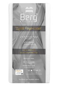 Berg Bettlaken 140x200 +35 Cm Yükseklik Lastikli Lüks Penye Pamuklu Çarşaf Beyaz, Luxury Fitted Sheet Cotton