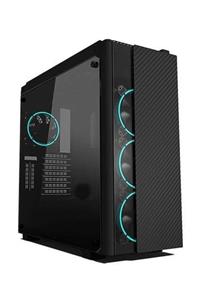 Rampage CARBON Siyah 4* RGB Halka Fan Oyuncu Kasası