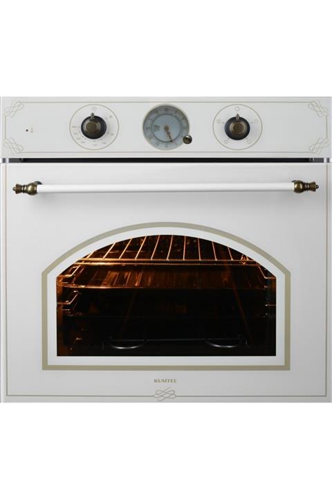 KUMTEL Rustik Beyaz Cam Ankastre Fırın