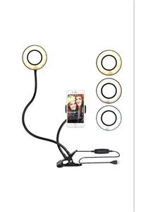 Wonderlust Led Tripod Işıklı Telefon Tutucu Makyaj Işığı Ring Light 10 Inç 2.1 Metre Tripod