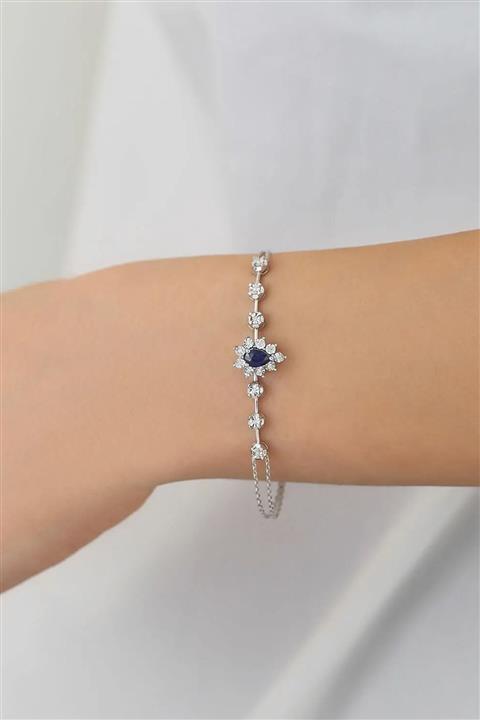 Altınbaş Pırlanta Safir Bileklik ESD791-14K