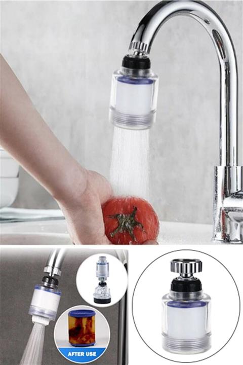 Beyazsu Kireç Önleyici Musluk Başlığı 360 Derece Döner Filtreli Ve Su Tasarufflu