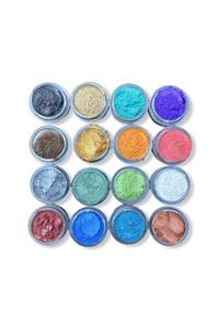 Epoksi Kalıp Epoksi Reçine 16lı Mini Sedef Toz Pigment Boya Seti